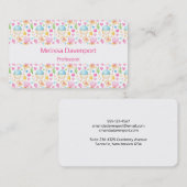 Carte De Visite Patters de Hearts and Muffins (Devant / Derrière)