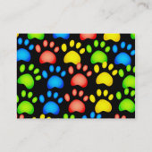 Carte De Visite Pattes colorées, (Dos)