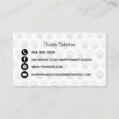 Carte De Visite Pattes heureuses faites sur commande (Dos)