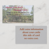 Carte De Visite Pâturage des entreprises Card2-customize de vache (Devant / Derrière)