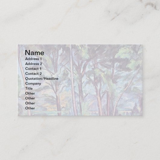 Carte De Visite Paul Cezanne - Pins Et Aqueduc (Devant)