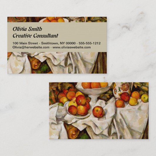 Carte De Visite Paul Cezanne Pomples Oranges Impressionnisme (Devant / Derrière)