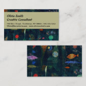 Carte De Visite Paul Klee Fish Magic Peinture Abstraite Art graphi (Devant / Derrière)