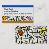 Carte De Visite Paul Klee Rich Harbour Expressionnisme Abstrait (Devant / Derrière)