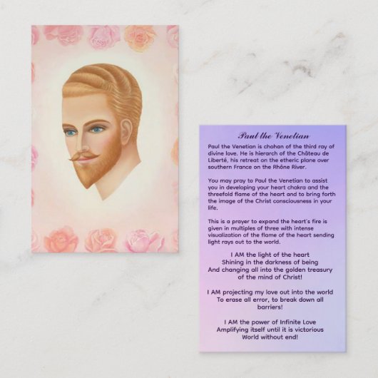 Carte De Visite Paul le Vénitien (Devant / Derrière)