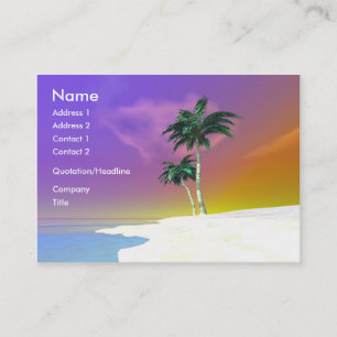 Carte De Visite Paumes sur le blanc