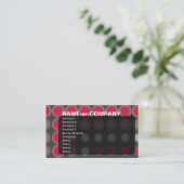 Carte De Visite paupières : néon rouge : (Debout devant)