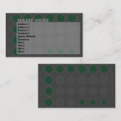 Carte De Visite paupières : vert : (Devant / Derrière)