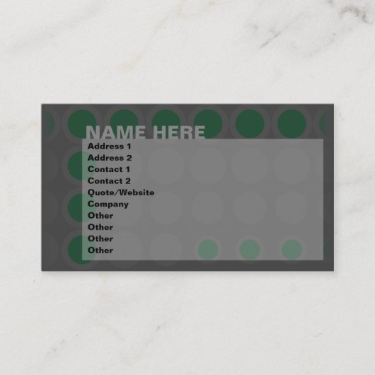 Carte De Visite paupières : vert : (Devant)