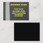 Carte De Visite Pavage d'asphalte (Devant / Derrière)