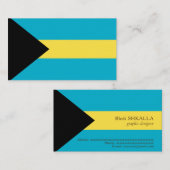 Carte De Visite pavillon des Bahamas (Devant / Derrière)