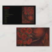 Carte De Visite pavot (Devant / Derrière)