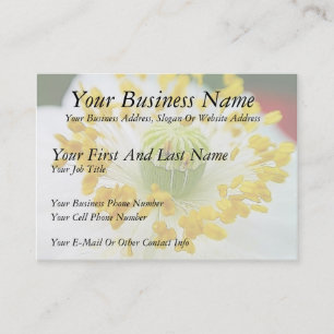 Carte De Visite Pavot blanc délicieux