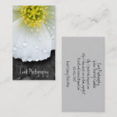 Carte De Visite Pavot cultivé après la pluie (Devant / Derrière)