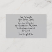 Carte De Visite Pavot cultivé après la pluie (Dos)