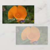 Carte De Visite Pavot de Californie (Devant / Derrière)