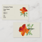 Carte De Visite Pavot de Californie (Devant / Derrière)