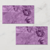 Carte De Visite Pavot de violette africaine (Devant / Derrière)