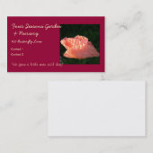 Carte De Visite Pavot rose frais (Devant / Derrière)