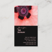 Carte De Visite Pavot rose, macro photo (Dos)