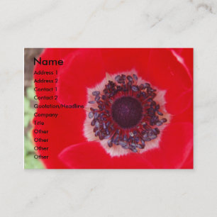 Carte De Visite Pavot rouge
