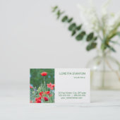 Carte De Visite Pavot sauvage (Debout devant)