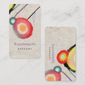 Carte De Visite Pavots à l'aquarelle (Devant / Derrière)
