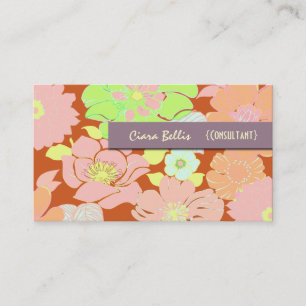 Carte de visite, pavots audacieux