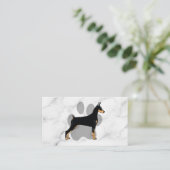 Carte De Visite Paw animal | Chien noir (Debout devant)