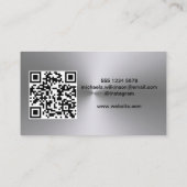 Carte De Visite Paw Chien Argent sur le service Grossiste pour Ani (Dos)