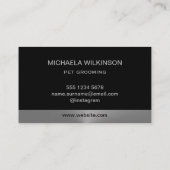 Carte De Visite Paw Chien Argent sur le service Grossiste pour Ani (Dos)