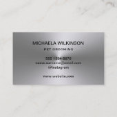 Carte De Visite Paw Chien Argent sur le service Grossiste pour Ani (Dos)