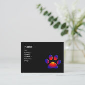 CARTE DE VISITE PAW COLORÉ (Debout devant)