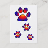 Carte De Visite PAW COLORÉ, blanc (Dos)