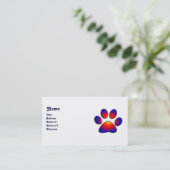 Carte De Visite PAW COLORÉ, noir blanc (Debout devant)