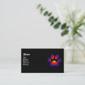 Carte De Visite PAW COLORÉ, noir blanc (Debout devant)
