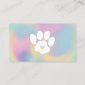 Carte De Visite Paw Grooming Sitter Avec Animaux De Compagnie Colo (Dos)