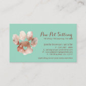 Carte De Visite Paw Pet Animaux de compagnie Sitter Grossissant Aq (Devant)