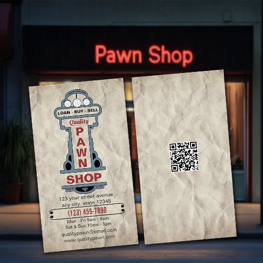 Carte De Visite Pawn Shop