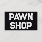 Carte De Visite Pawnshop Pawnbroker (Devant)
