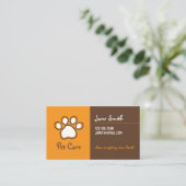 Carte de visite Pawprint Pet Care (Debout devant)