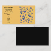 Carte De Visite Pawprints (Devant / Derrière)