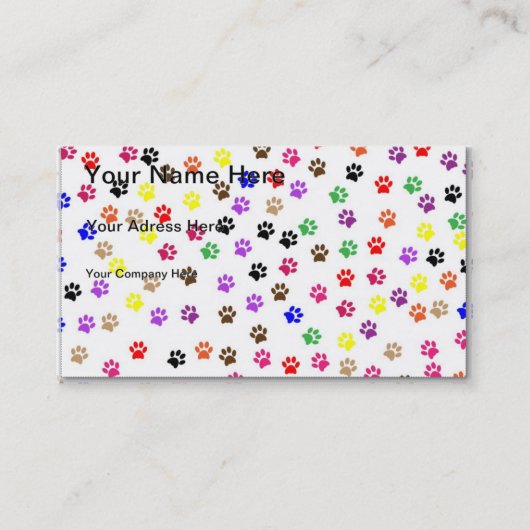 Carte de visite Paws (Devant)