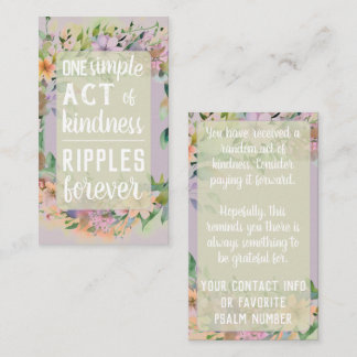 Carte De Visite Pay it Forward Random Act Kindness Cute Wildflower