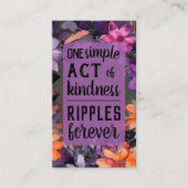 Carte De Visite Pay it Forward Random Act Kindness Lily Flowers (Devant)