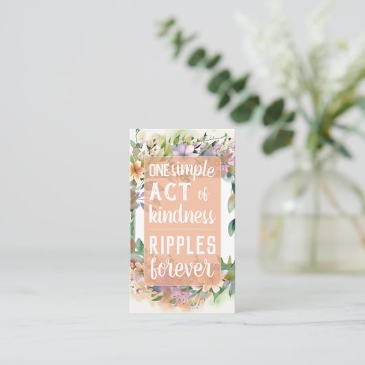 Carte De Visite Pay it Forward Random Act Kindness Soft Wildflower (Debout devant)