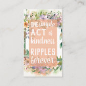 Carte De Visite Pay it Forward Random Act Kindness Soft Wildflower (Devant)