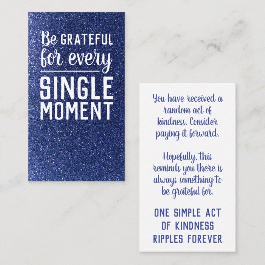 Carte De Visite Pay it Forward Random Act of Kindness Thanks (Devant / Derrière)