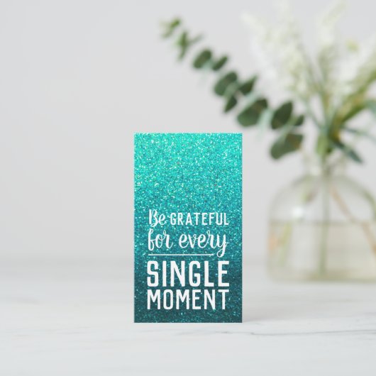 Carte De Visite Pay it Forward Random Act of Kindness Turquoise (Debout devant)