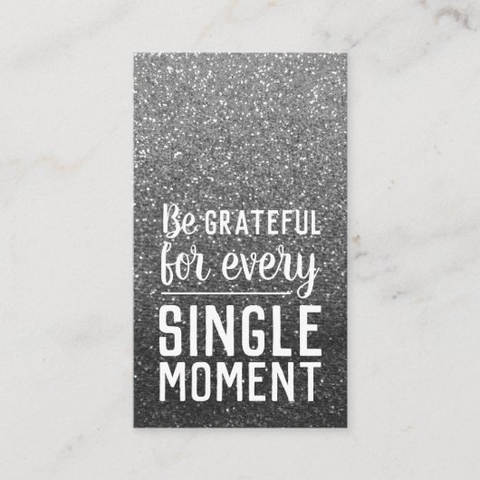 Carte De Visite Pay it Forward Random Kindness Act Silver Glitter (Devant)